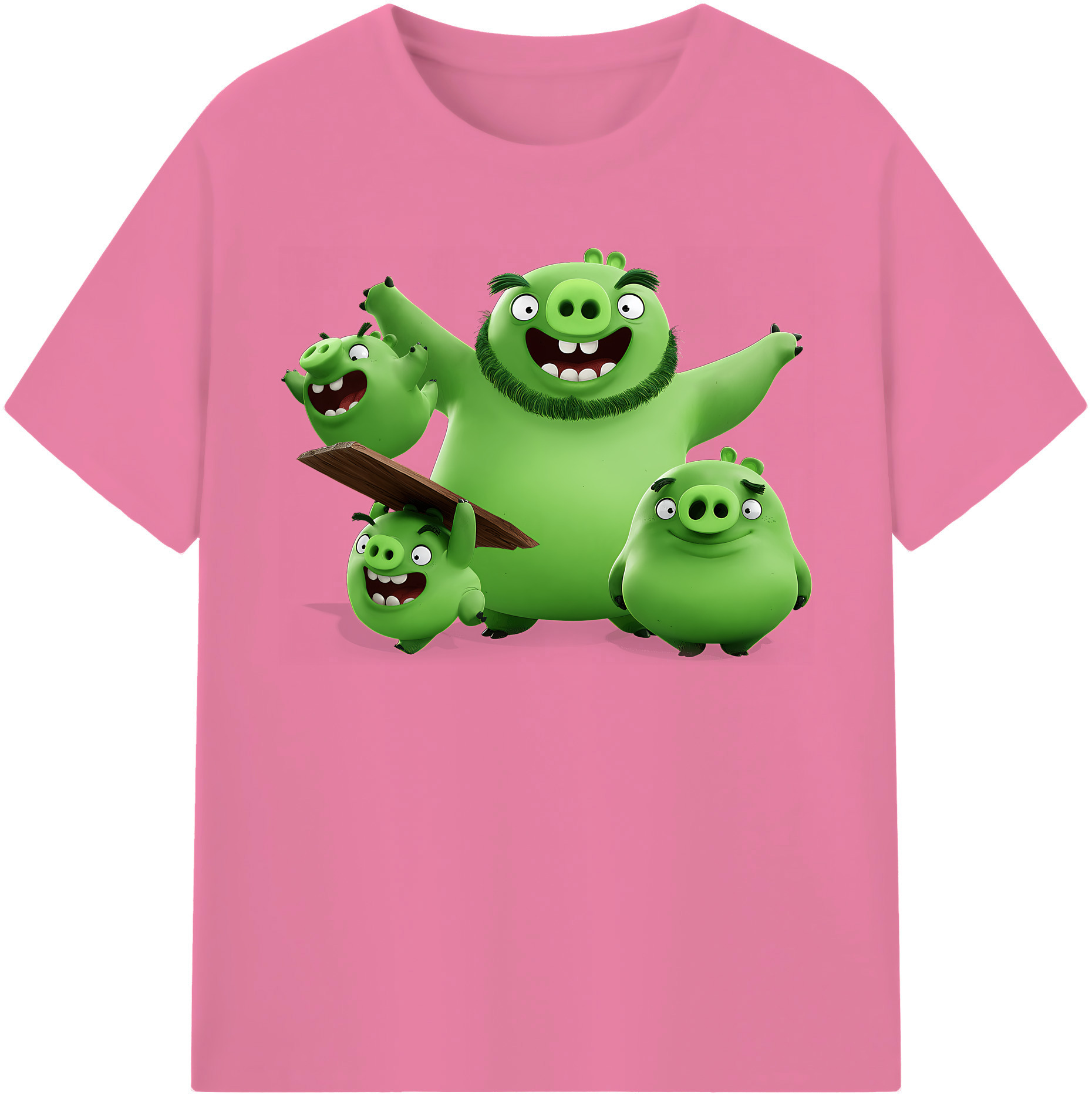（画像用） Angry Birds アングリーバード 綿100％半袖Tシャツ（フロントプリント）